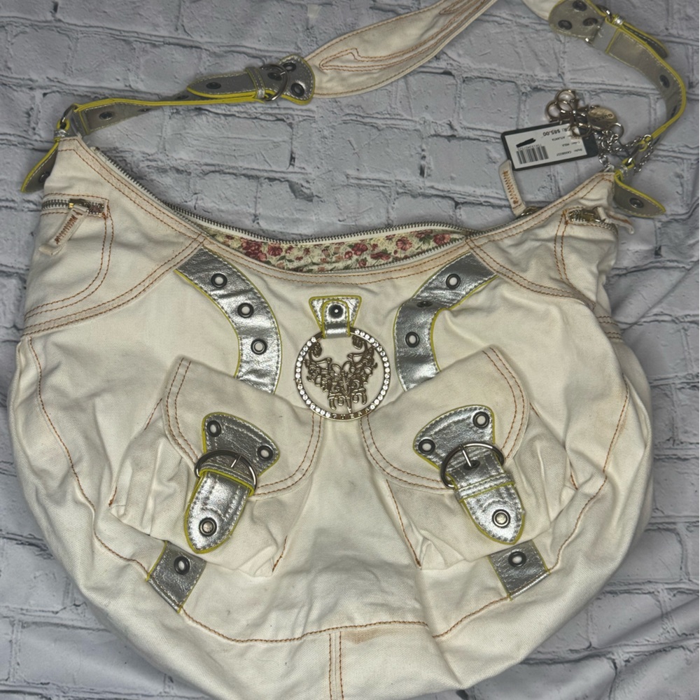 Guess Cream and Silver Bag